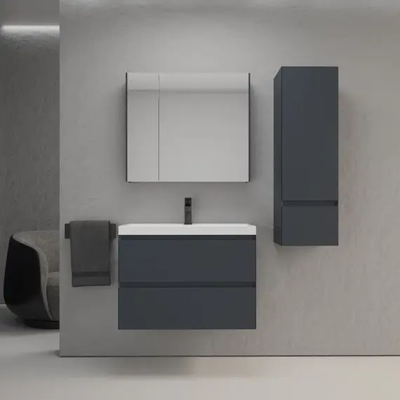 Пенал подвесной "Манхэттен" 36, ЭМАЛЬ 1 ящик PLUS графит