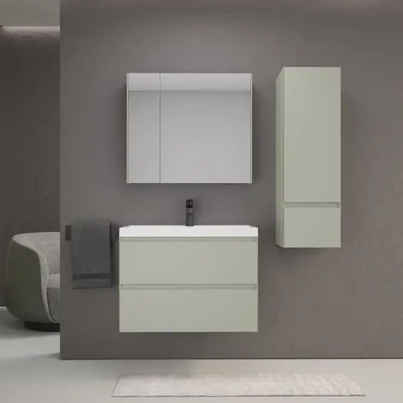 Пенал подвесной "Манхэттен" 36, ЭМАЛЬ 1 ящик PLUS олива