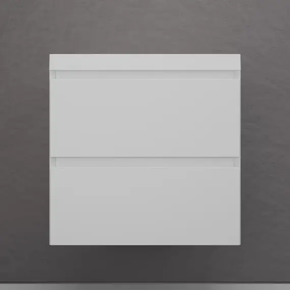 Тумба подвесная "Манхэттен 100/80/70/60" ЭМАЛЬ с  раковиной  ASTI , 2 ящика ,PLUS , белый матовый