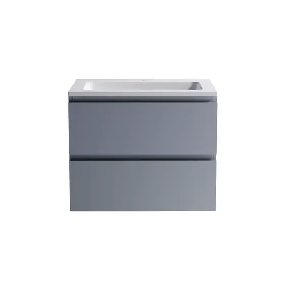Тумба подвесная с раковиной Astra-Form Альфа 70/90 с 2 ящиками  серо-голубой матовый