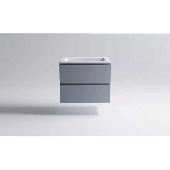 Тумба подвесная с раковиной Astra-Form Альфа 70/90 с 2 ящиками  серо-голубой матовый