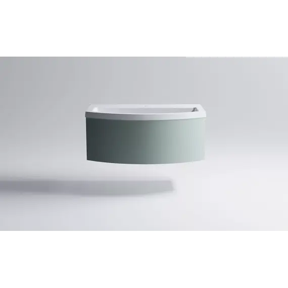 Тумба подвесная с раковиной Astra-Form Венеция 2.0 с 1 ящиком  серо-голубой матовый