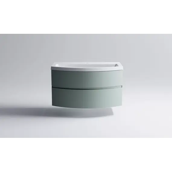 Тумба подвесная с раковиной Astra-Form Венеция 2.0 с 2 ящиками  зеленый матовый