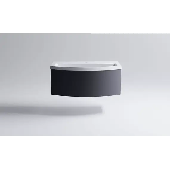 Тумба подвесная с раковиной Astra-Form Венеция 2.0 с 1 ящиком  темно-серый матовый