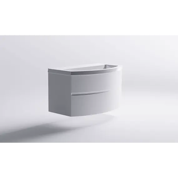 Тумба подвесная с  раковиной Astra-Form Венеция 2.0 с 2 ящиками  белый матовый