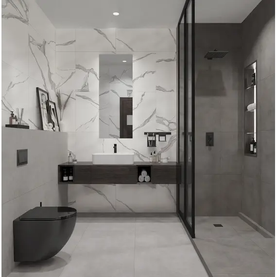 Плитка грес глаз. Stardust_GT Светло-серый  60*60/60*120 карвинг