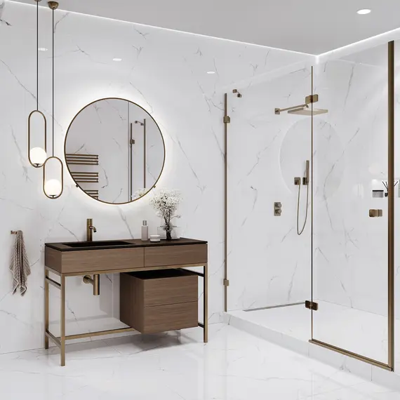 Керамогранит Romantic_GT Белый 60х60/60x120 полир. Slim