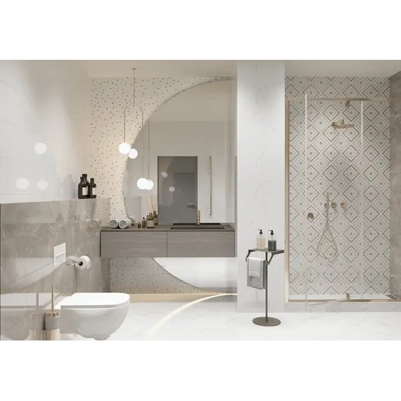 Плитка облиц. Siluet орнамент GT Белый  50*25