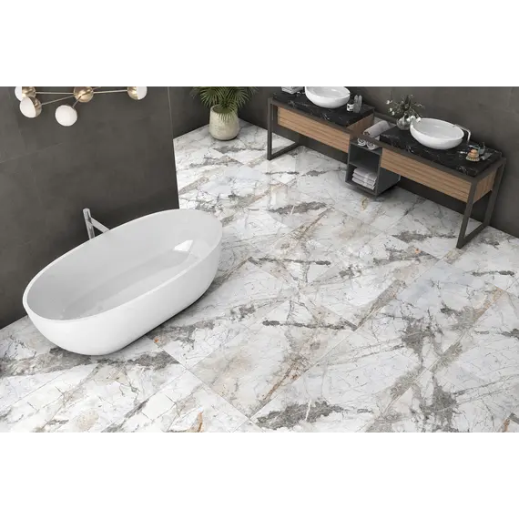 Керамогранит Gabriel_GT Белый  60x60/60х120 полир.