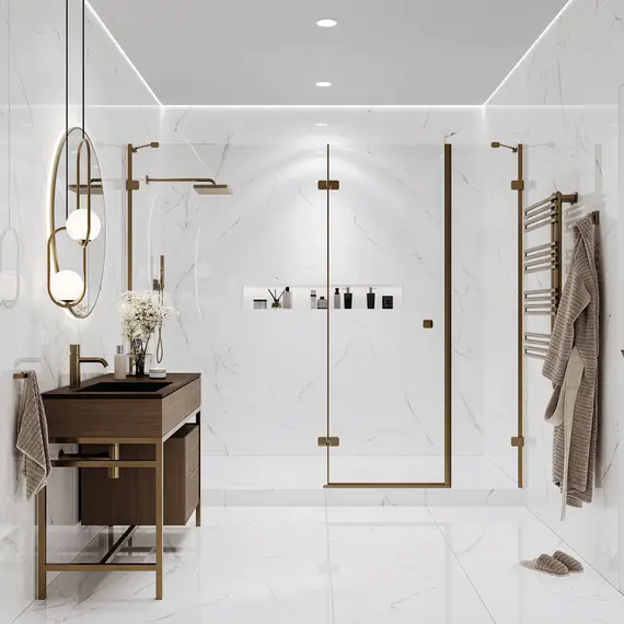 Керамогранит Romantic_GT Белый 60х60/60x120 полир. Slim