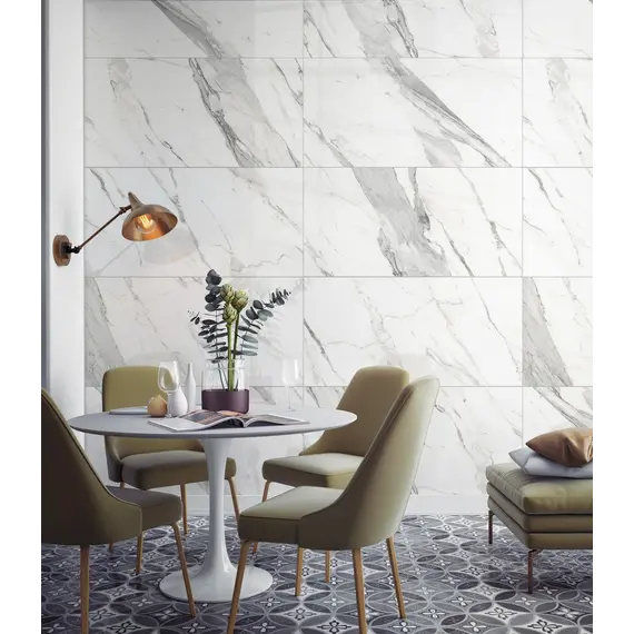 Керамогранит Verona_GT Белый  60х60/60x120 полир. Slim