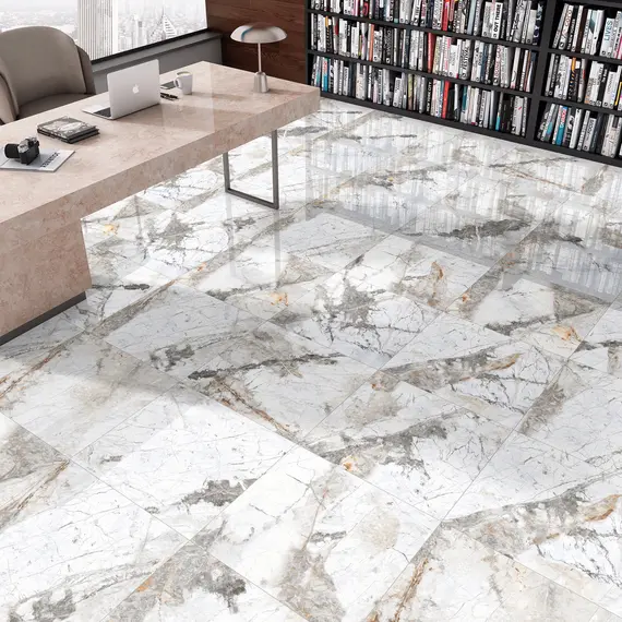 Керамогранит Gabriel_GT Белый  60x60/60х120 полир.