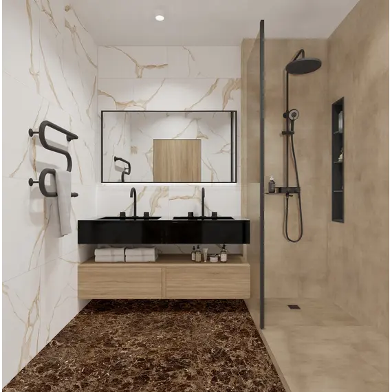 Плитка грес глаз. Majestic_GT Белый 60*60/60*120