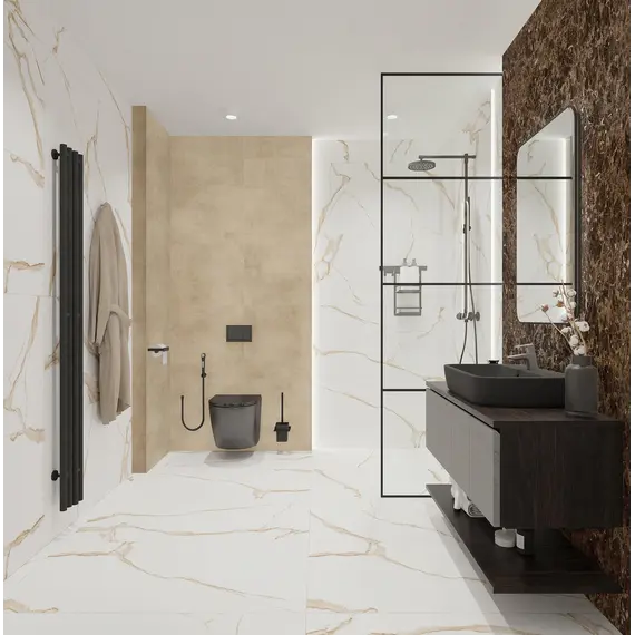 Плитка грес глаз. Majestic_GT Белый 60*60/60*120