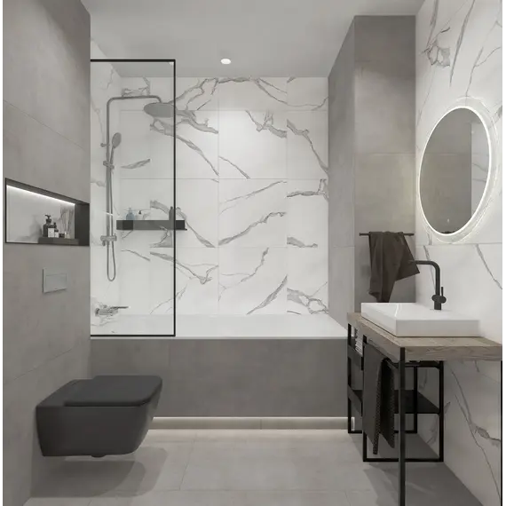 Плитка грес глаз. Stardust_GT Светло-серый  60*60/60*120 карвинг