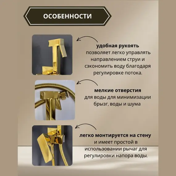 Душ гигиенический  ACWEN 82216G золото