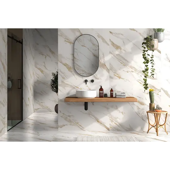 Плитка грес глаз. Calacatta Royal_GT Белый 60*60/60*120