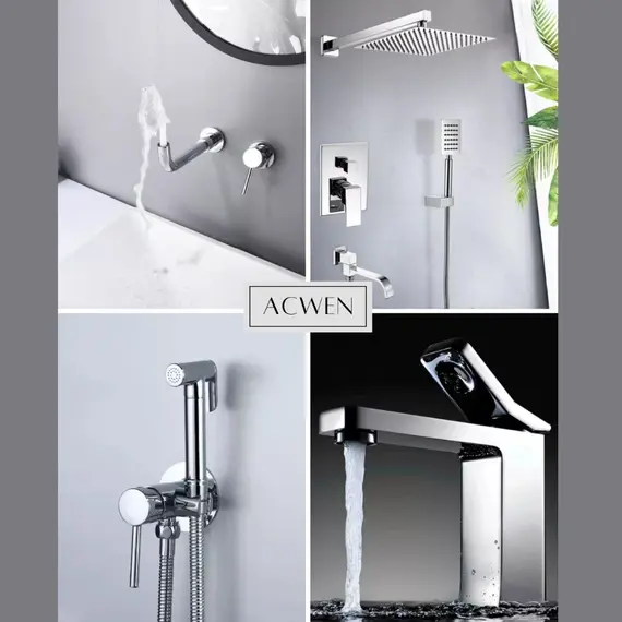 Смеситель для раковины скрытого монтажа ACWEN 6605A хром