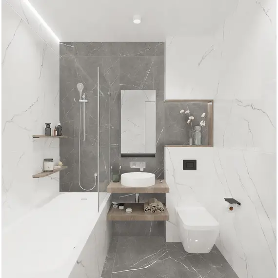 Плитка грес глаз. Marmo_GT Белый 60*60/60*120