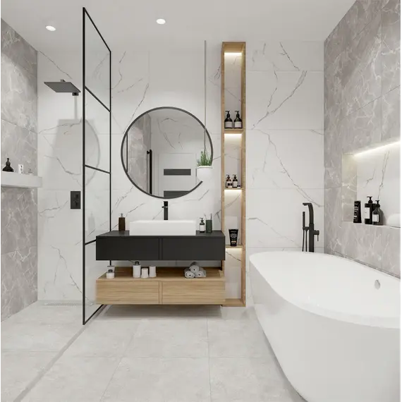 Плитка грес глаз. Marmo_GT Белый 60*60/60*120