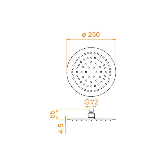 Верхний душ 3D круглый RGW SP-81