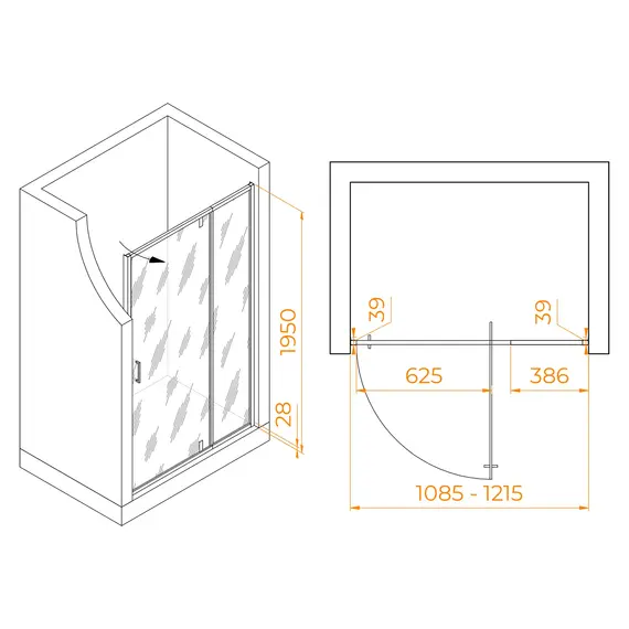 Душевая дверь RGW PA-008B