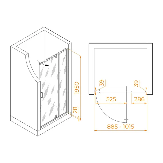 Душевая дверь RGW PA-008B