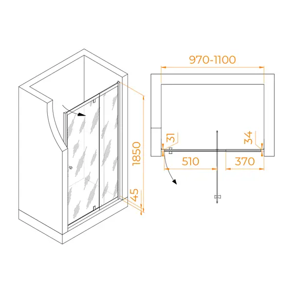 Душевая дверь RGW PA-02 NEW