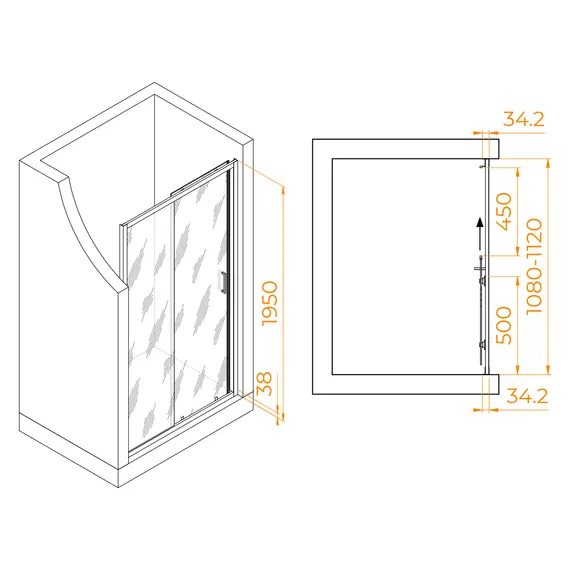 Душевая дверь RGW PA-14