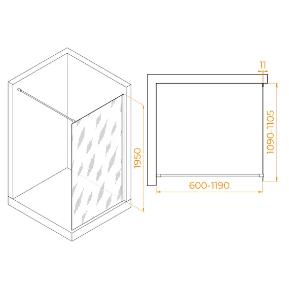 Душевая перегородка RGW WA-002W