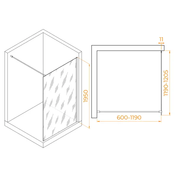 Перегородка для душа RGW WA-002B