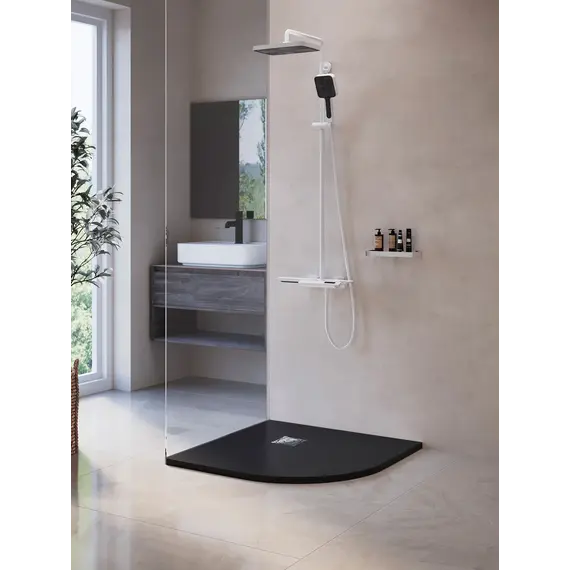 Душевой поддон полукруглый RGW ST/R-G Графит