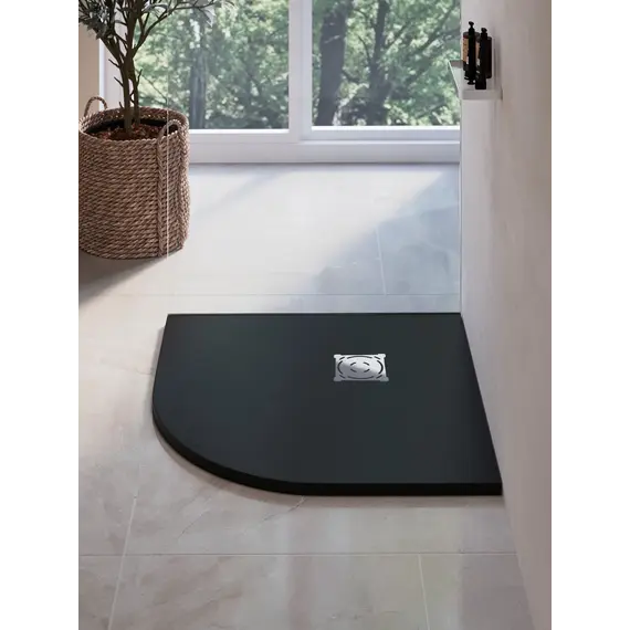 Душевой поддон полукруглый RGW ST/R-G Графит