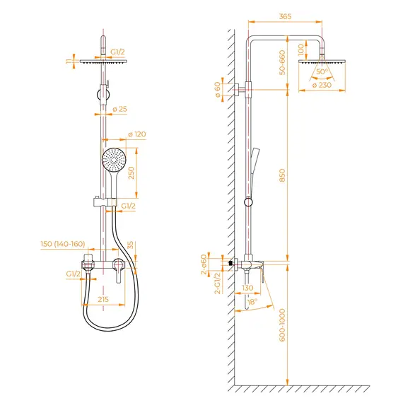Душевая стойка RGW SP-31B