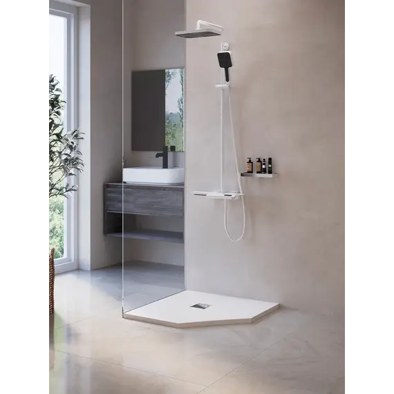 Душевой поддон трапеция RGW ST/T-W Белый