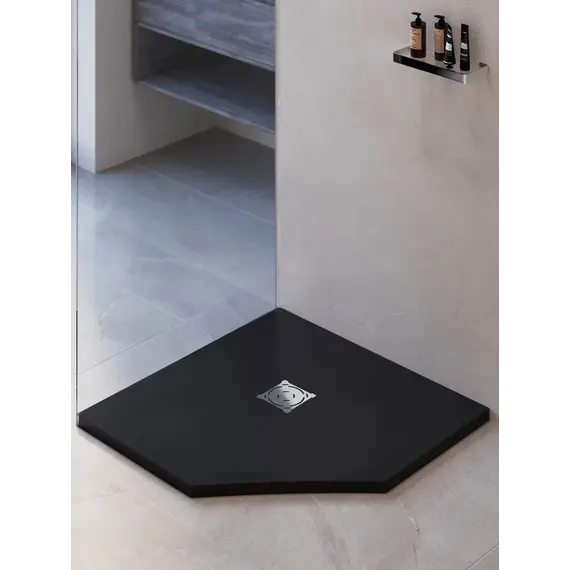 Душевой поддон трапеция RGW ST/T-G Графит