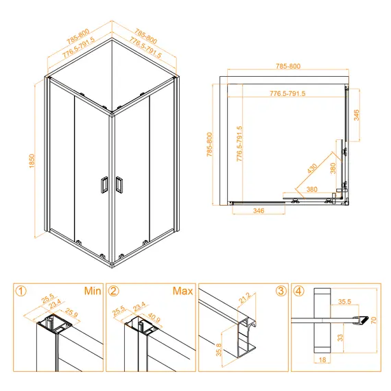 Душевой уголок RGW CL-34B