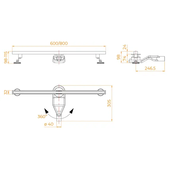 Душевой трап RGW SDR-51B черный