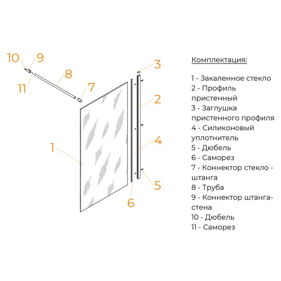 Шторка на ванну RGW SC-050