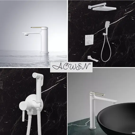 Душевая система ACWEN 1301F с термостатом, встраиваемая с изливом