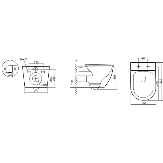Унитаз подвесной Triton Verso Pro VO-1832