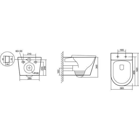 Унитаз подвесной Triton Verso Pro VO-0832
