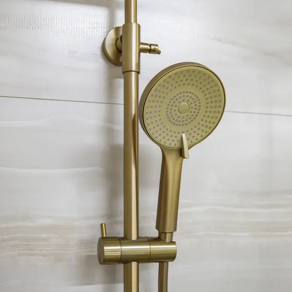 Душевая стойка AVS Slimmer брашированное золото