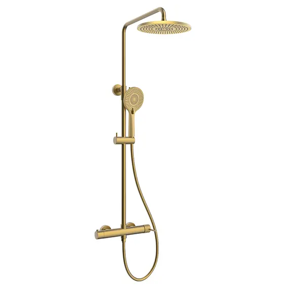 Душевая стойка AVS Pulse брашированное золото