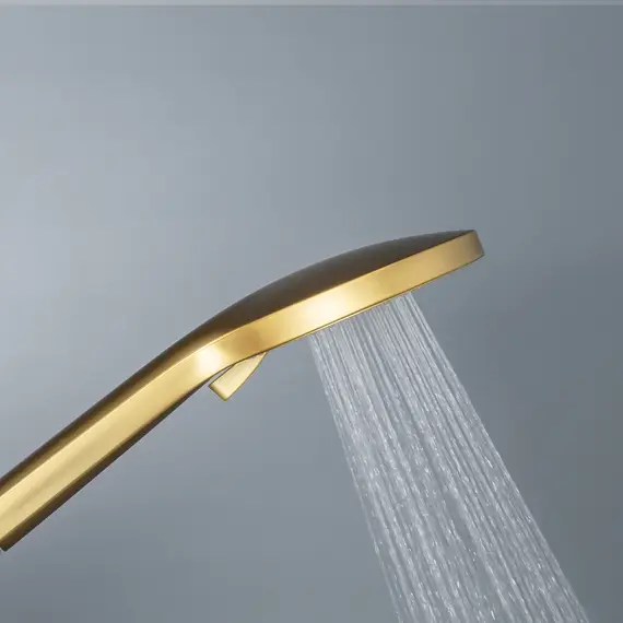 Душевая стойка AVS Pulse брашированное золото