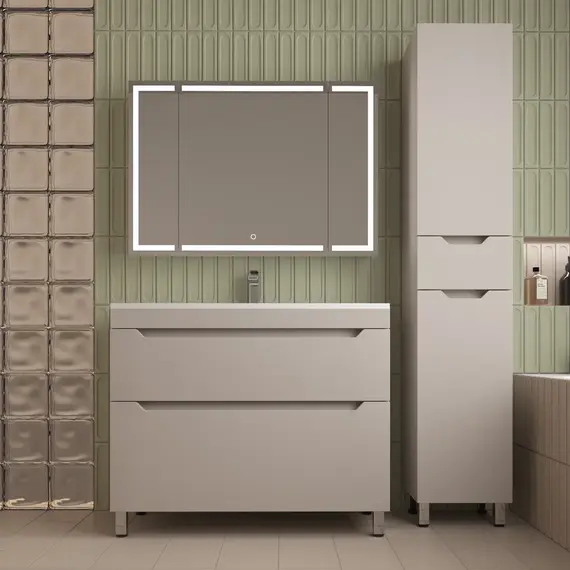 Пенал Style line "Остин" 36 см напольный 1 ящик крем эмаль PLUS