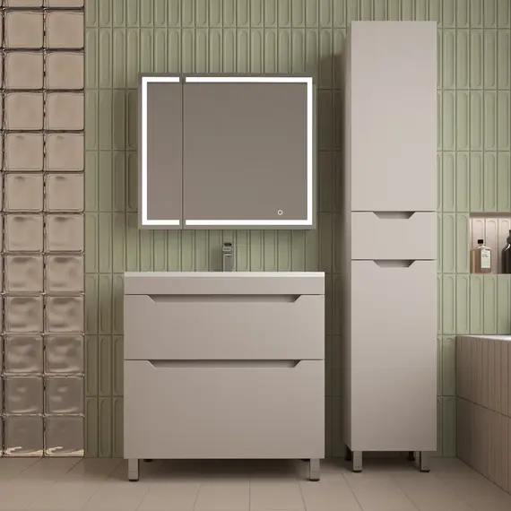 Пенал Style line "Остин" 36 см напольный 1 ящик крем эмаль PLUS