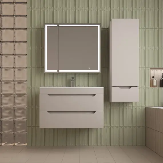 Пенал Style line "Остин" 36 см подвесной 1 ящик крем эмаль PLUS