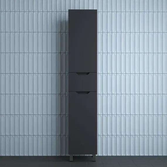 Пенал Style line "Остин" 36 см напольный 1 ящик графит эмаль PLUS