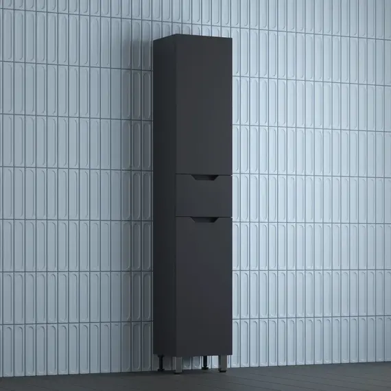 Пенал Style line "Остин" 36 см напольный 1 ящик графит эмаль PLUS